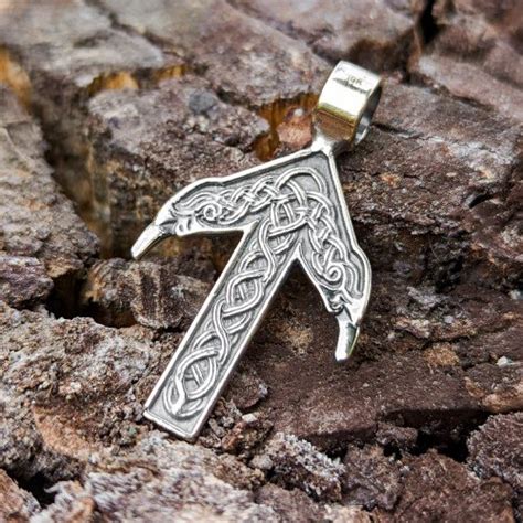 Norse Rune Pendant Tiwaz Rune Pendant Forefathers Art