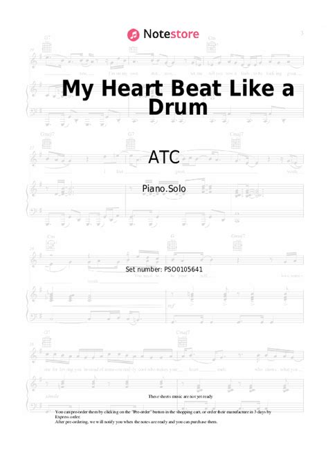 My Heart Beats Like A Drum Dum Dum Dum Piano Sheet Music Atc In Note