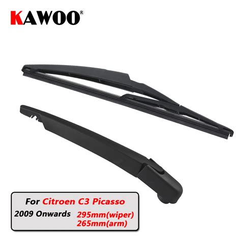 Kawoo Car Rear Wiper Blade Blades Back Window Wipers Arm For Citroen C3 Picasso Hatchback 2009