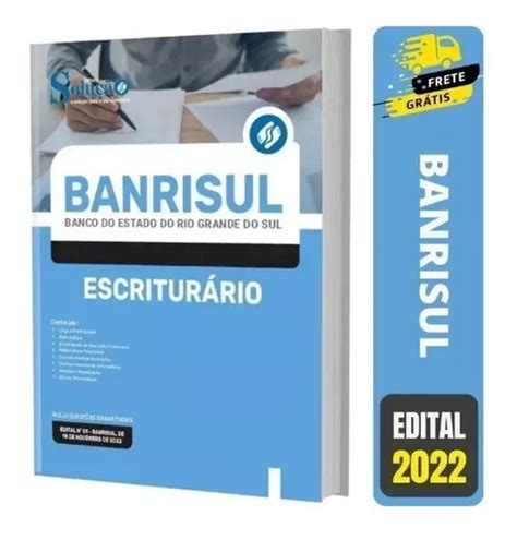 Apostila Banrisul Escriturário 2023 Frete grátis