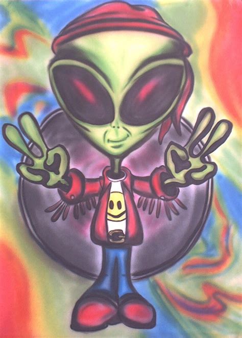 Alien Trippy Weed Wallpapers On Wallpaperdog