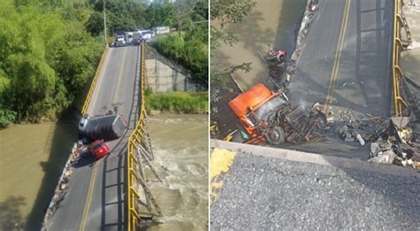 Urgente Puente Caído En Colombia Dos Policías Muertos Por Accidente En La Vieja