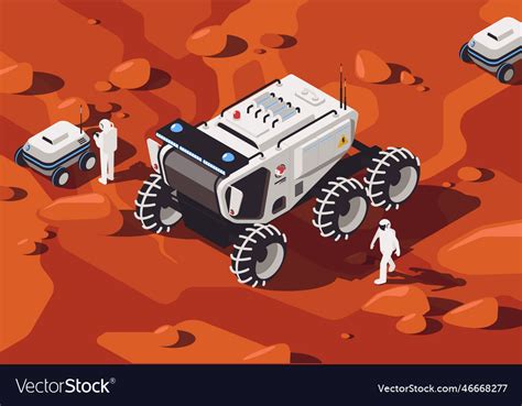 Mission on mars Royalty Free Vector Image - VectorStock