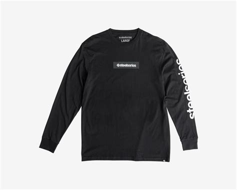 Mens Long Sleeve T Shirt Black Steelseries