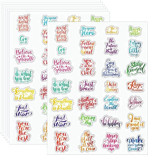 Inspirational Words Stickers, Motivational Quote Stickers,, 49% OFF