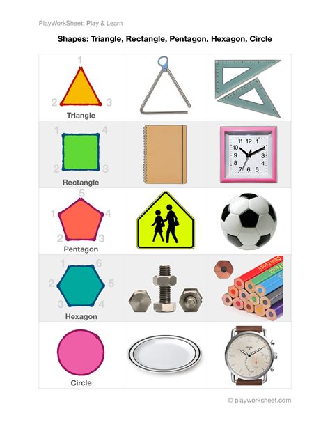 Shapes Triangle Rectangle Pentagon Hexagon And Circle Free