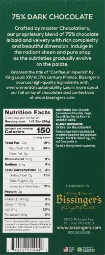 Bissingers 75 Dark Chocolate Bar 3 Oz Kroger