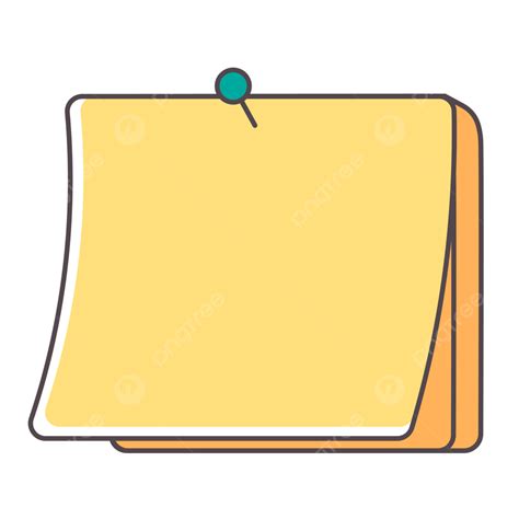 Clip Sticky Notes Vector PNG Images, Paper Clip Yellow Sticky Note ...