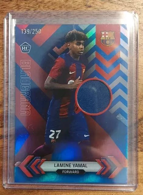 TOPPS BARCELONA TEAM Set 2023 24 Lamine Yamal 250 Relic Card Rookie