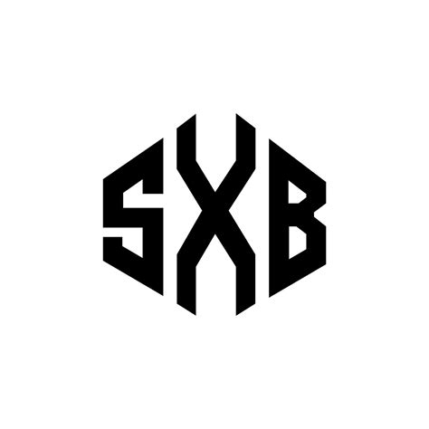 Sxb Letter Logo Design With Polygon Shape Sxb Polygon And Cube Shape