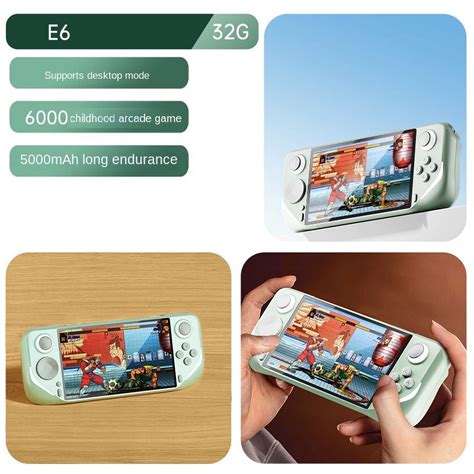 E6 Retro Handheld Gaming Console 5 Inch Lcd Display Built In 32gb Card