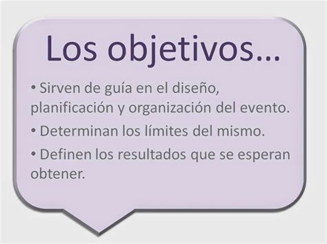 Establecer Los Objetivos Del Evento Es Lo Primero Mar A Mart N