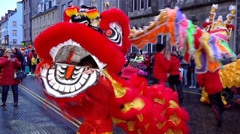 Dragon Dance Lion Dance For The Chinese New Year Celebrations In