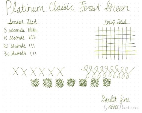 Platinum Classic Forest Black 60ml Bottled Fountain Pen Ink The