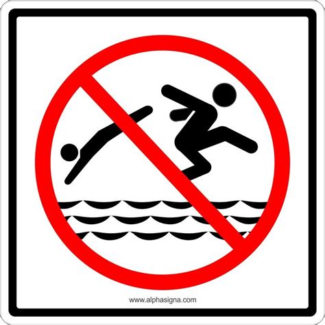 Affiche De S Curit Pour Piscine Pictogramme Ne Pas Plonger Ou Sauter