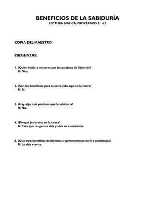 Beneficios De La Sabiduria Pdf