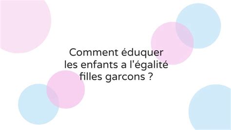 éducation égalité filles garçons