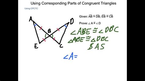 Geometry Using Corresponding Parts Of Congruent Triangles Youtube