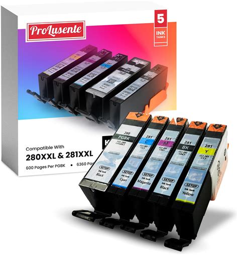 Amazon ProLusente Ink Cartridge Set For Canon PIXMA Includes 280