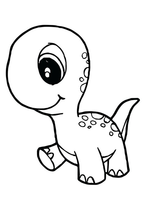 Cute Baby Dinosaur Coloring Pages