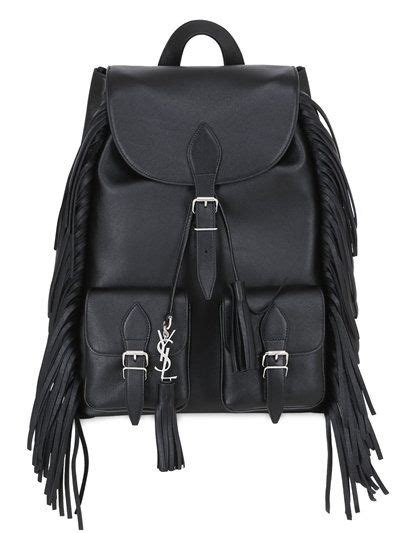 Saint Laurent Festival Backpack In Black Leather ModeSens Black