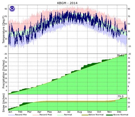 Local Month Year Temperature Precipitation Charts For Binghamton Ny