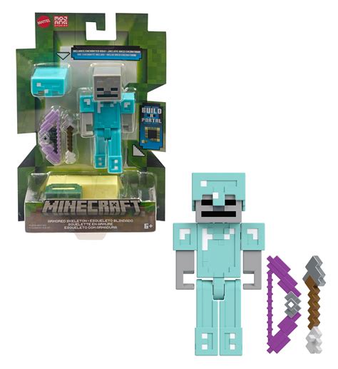 Minecraft Armored Skeleton Action Figure & Accessories with Portal ...