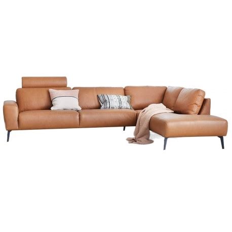 Copenhagen Corner Sofa with Open End Cognac- Elegant and Stylish ...