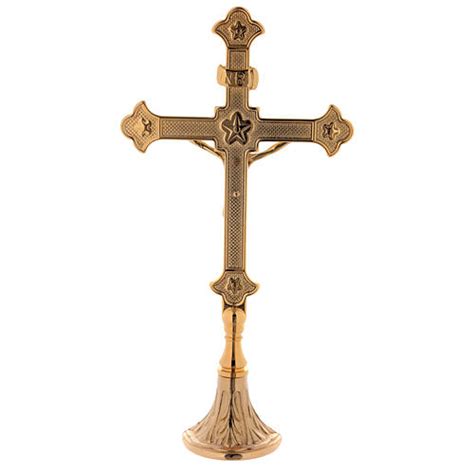 Croce Da Altare Ottone Dorato K Decori Stella Vendita Online Su Holyart