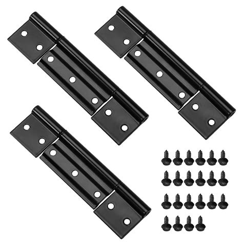 Snapklik.com : 3Pack Black Screen Door Hinges, Aluminum Matte Black Residential Storm Door Hinge ...