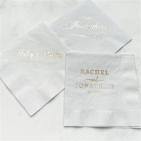 White 3ply Wedding Napkins Gb Design House