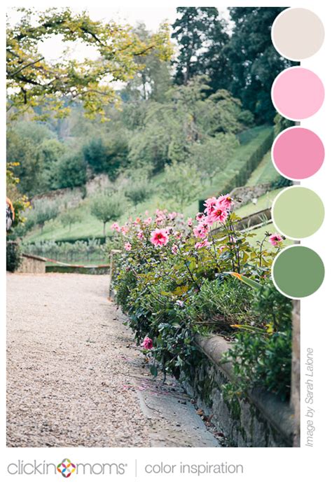 Color Palette Inspiration Pink And Green Florals