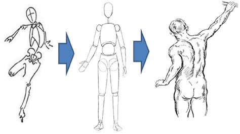 Figure Drawing Lessons 5/8 - Drawing The Manikin (Mannequin) Figure - YouTube