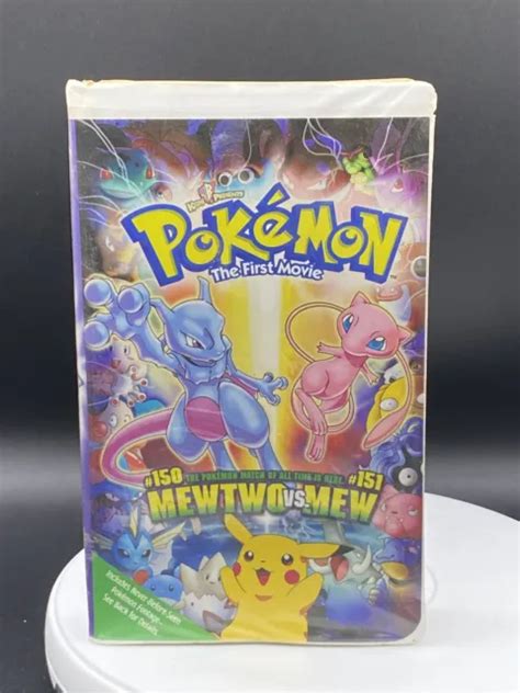 VHS POKEMON THE First Movie Mewtwo Vs MEW 150 151 Clamshell See Pics