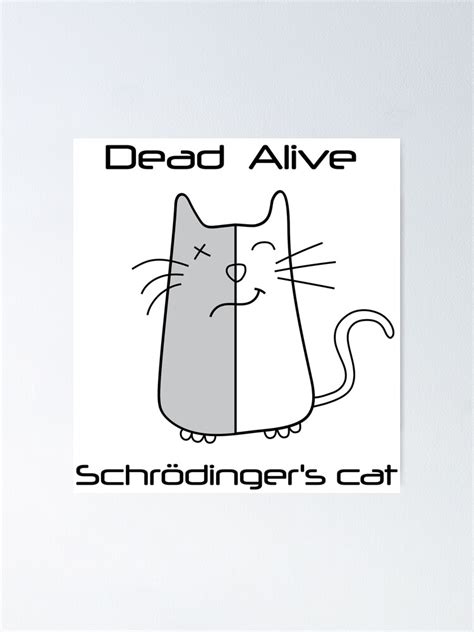 Schrödinger S Cat Dead And Alive Poster For Sale By Fancybubble Redbubble