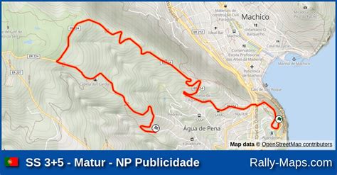 SS 3 5 Matur NP Publicidade stage map Rali Marítimo Município de