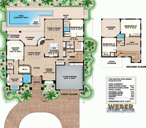 Mediterranean House Plan 2 Story Modern Beach Home Floor Plan Beach House Plans Beach House