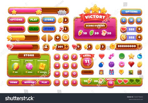 5933 Game Ui Kit Images Stock Photos And Vectors Shutterstock