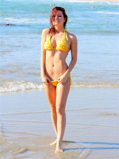 Caitlin OConnor Yellow Bikini Candids In Santa Monica