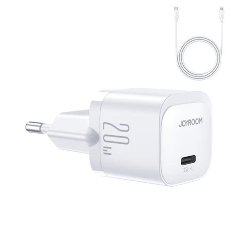 Mini Adowarka Usb C W Pd Z Kablem Usb C Lightning Joyroom Jr Tcf