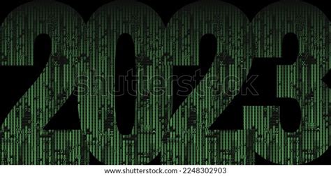 2023 Green Matrix Text Design Using Stock Illustration 2248302903 ...