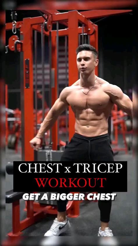 🔥chest X Tricep Workout Get A Bigger Chest 💯 Triceps Workout Workout Training Programs Triceps