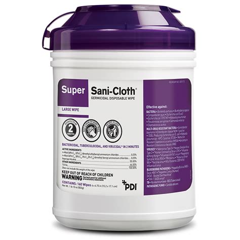 Super Sani-Cloth Surface Disinfectant Wipes - 160 per Canister ...