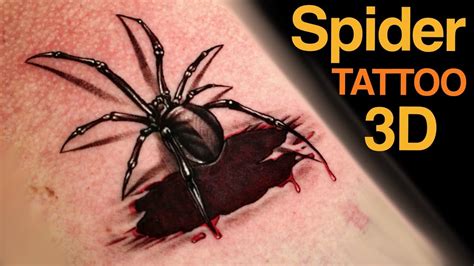 D Spider Tattoo Timelapse Youtube