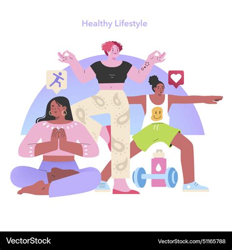 Healthy Lifestyle Concept Royalty Free Vector Image