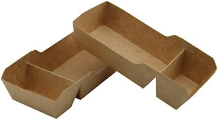 Enpack Snackschalen 9x18x3 5 cm aus Kraftpapier 500 Stück Einweg