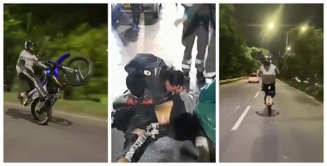 Video Dramáticas imágenes de motociclista muerto por imprudencia en