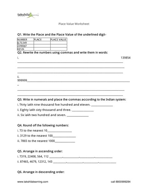 Ppt Place Value Worksheet For Grade 4 Maths Powerpoint Presentation Free Download Id 11398540