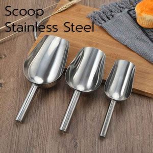 Jual Scoop Stainless Steel Sendok Sekop Es Batu Serokan Metalik S