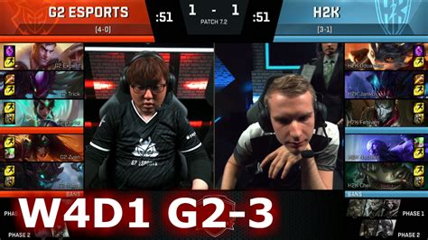 G2 ESports Vs H2K Gaming Game 3 S7 EU LCS Spring 2017 Week 4 Day 1